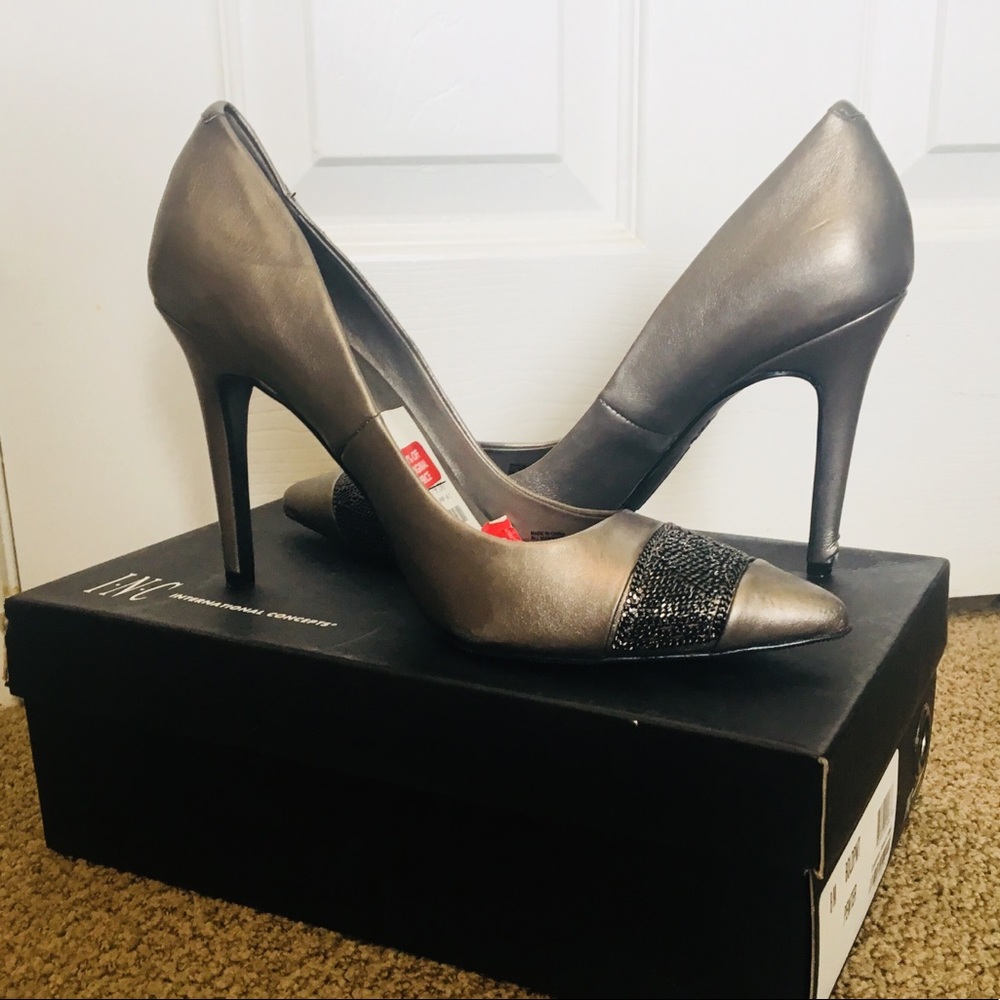 International Concepts Bold Pewter heels. Size 8